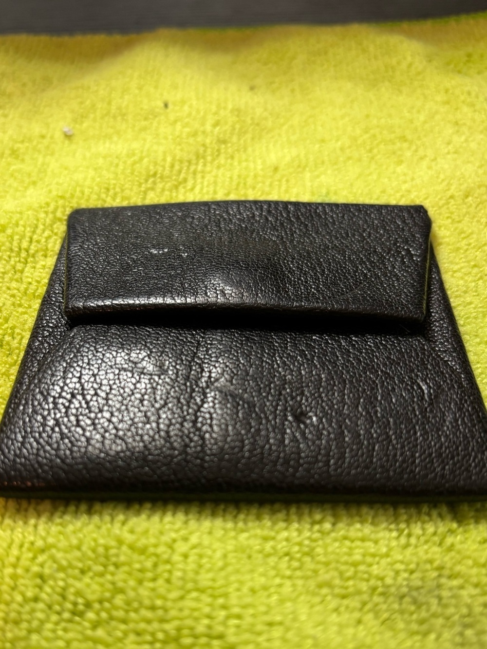 Hermès Bastia Coin Purse - Noir (Black) Epsom/Chèvre Leather - GUC